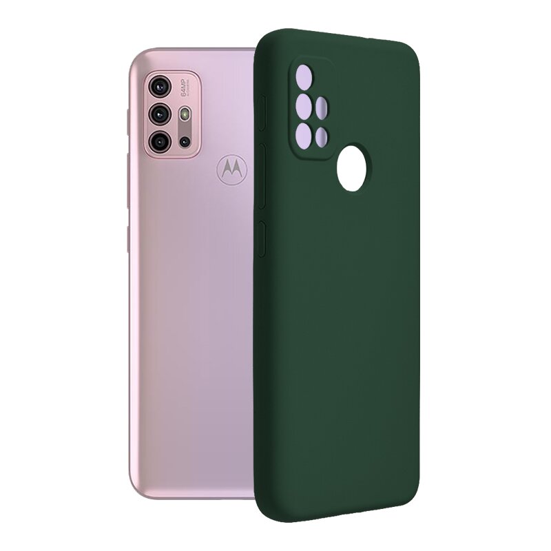 Husa Motorola Moto G30 Techsuit Soft Edge Silicone, verde inchis