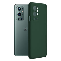 Husa OnePlus 9 Pro Techsuit Soft Edge Silicone, verde inchis