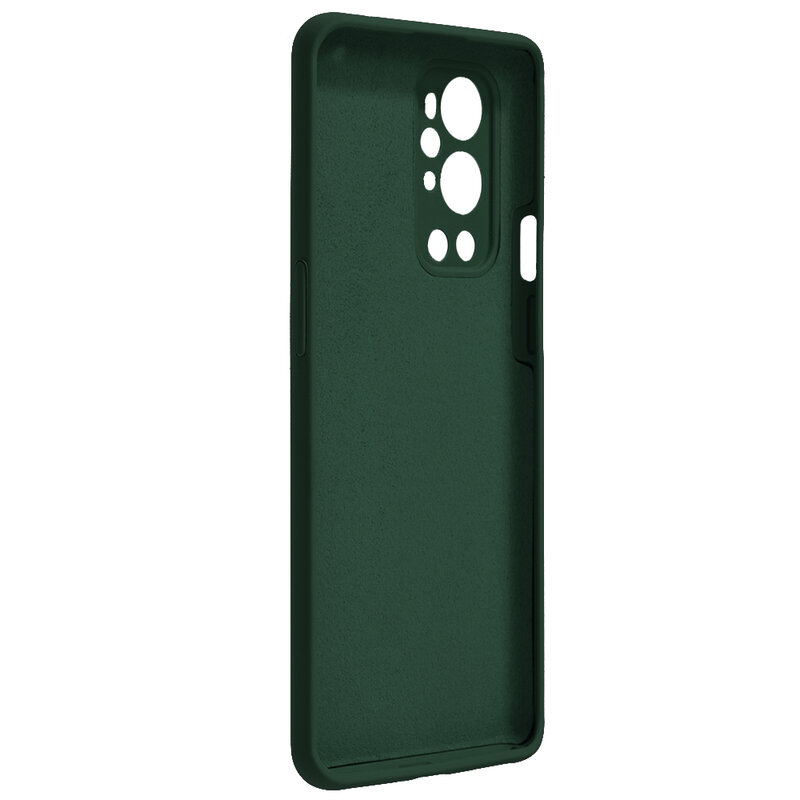 Husa OnePlus 9 Pro Techsuit Soft Edge Silicone, verde inchis