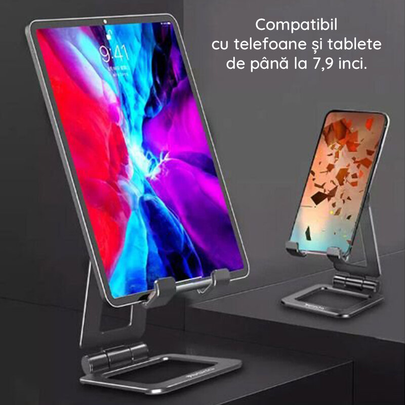 Suport telefon birou, tableta Yesido C97, portabil, negru