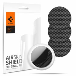 [Pachet 4x] Folie protectie Apple AirTag Spigen AirSkin, negru