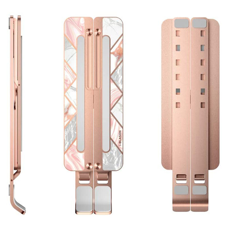 Suport laptop/ tableta birou reglabil i-Blason, aluminiu, roz