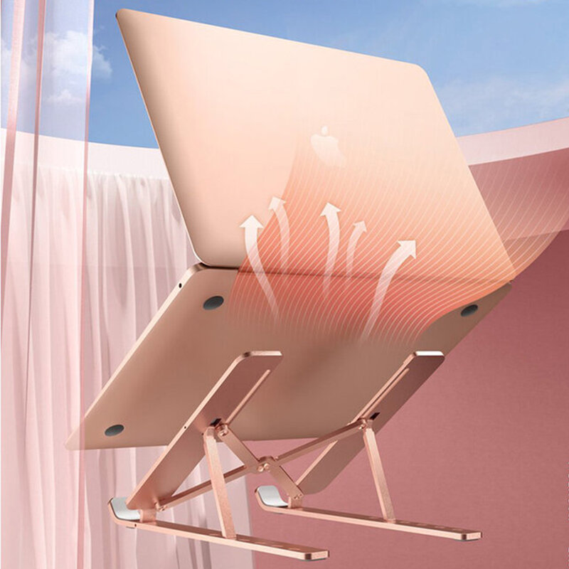 Suport laptop/ tableta birou reglabil i-Blason, aluminiu, roz