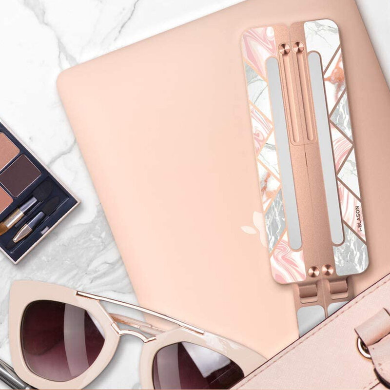 Suport laptop/ tableta birou reglabil i-Blason, aluminiu, roz