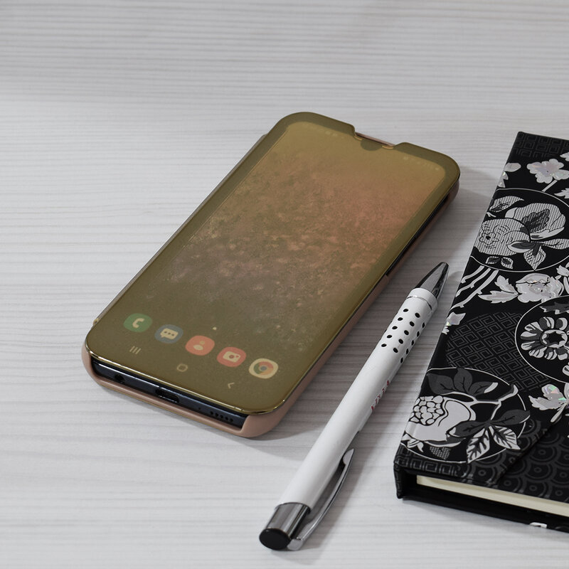 Husa Samsung Galaxy A72 5G Flip Standing Cover - Auriu