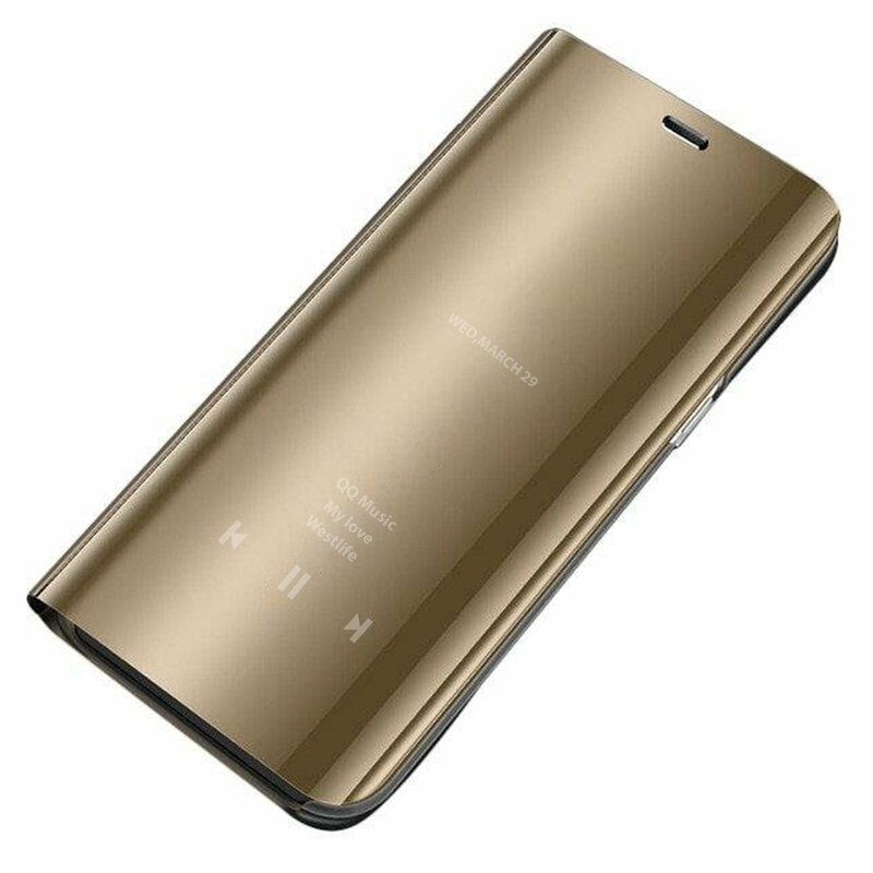 Husa Samsung Galaxy A72 4G Flip Standing Cover, auriu