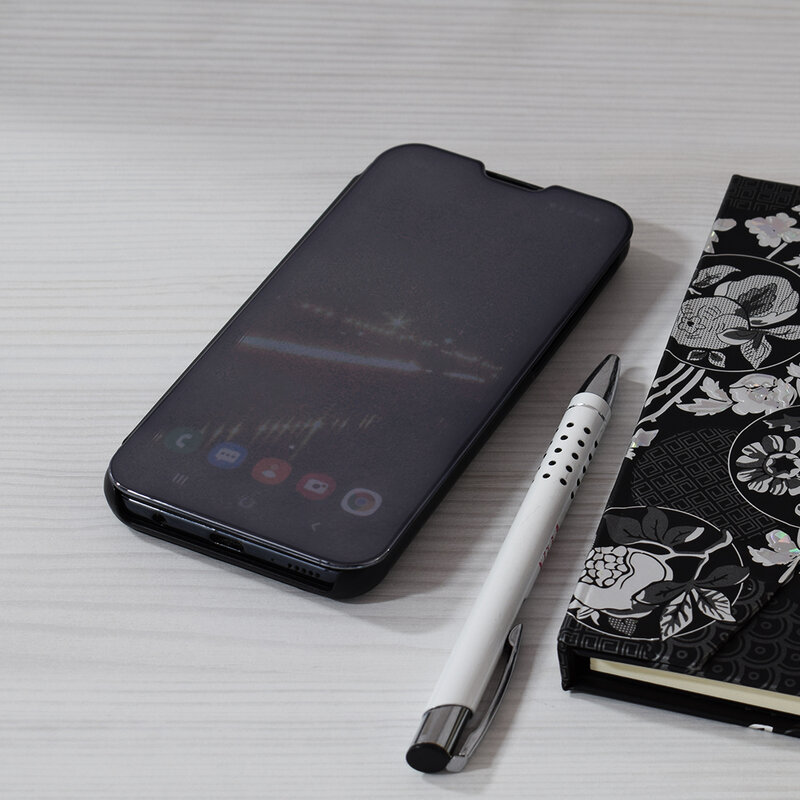 Husa Samsung Galaxy S21 Ultra 5G Flip Standing Cover - Negru