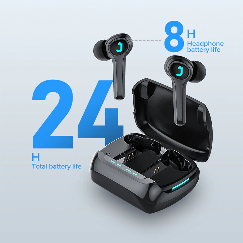 Casti wireless gaming earbuds JoyRoom, TWS Bluetooth, negru, JR-TP1