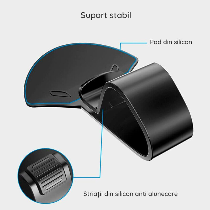 Suport telefon auto Yesido C74, prindere bord cu clema, negru