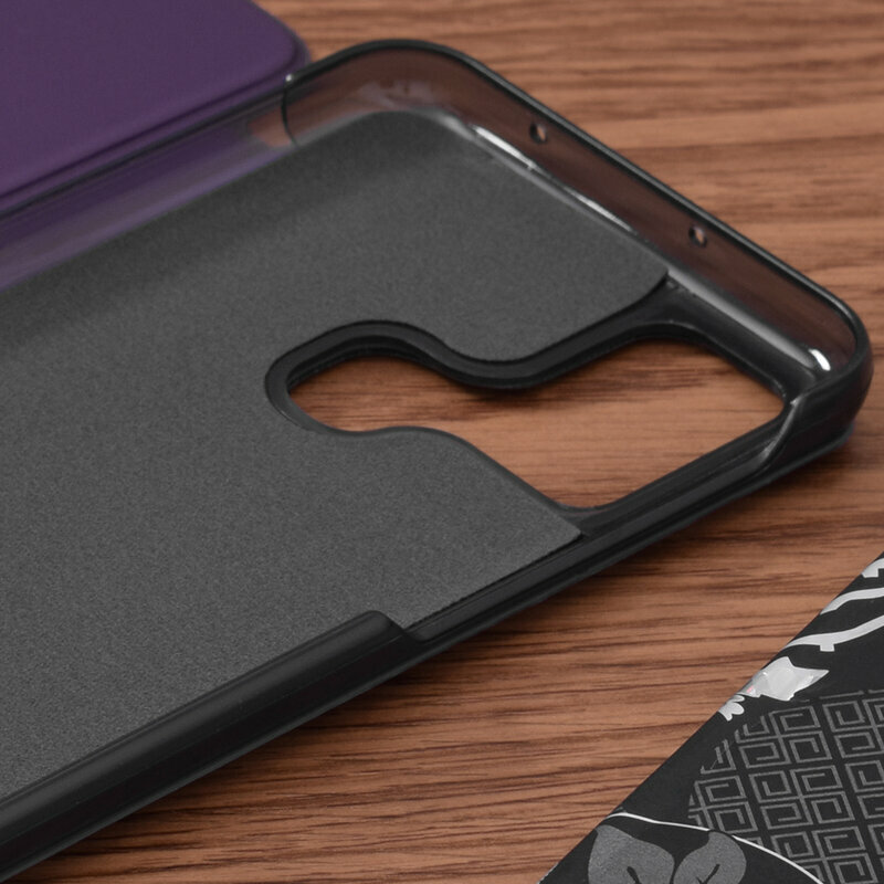 Husa Samsung Galaxy M30s Eco Leather View Flip Tip Carte - Mov