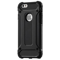 Husa iPhone 4 / 4S Techsuit Hybrid Armor Cu Decupaj Pentru Sigla, negru
