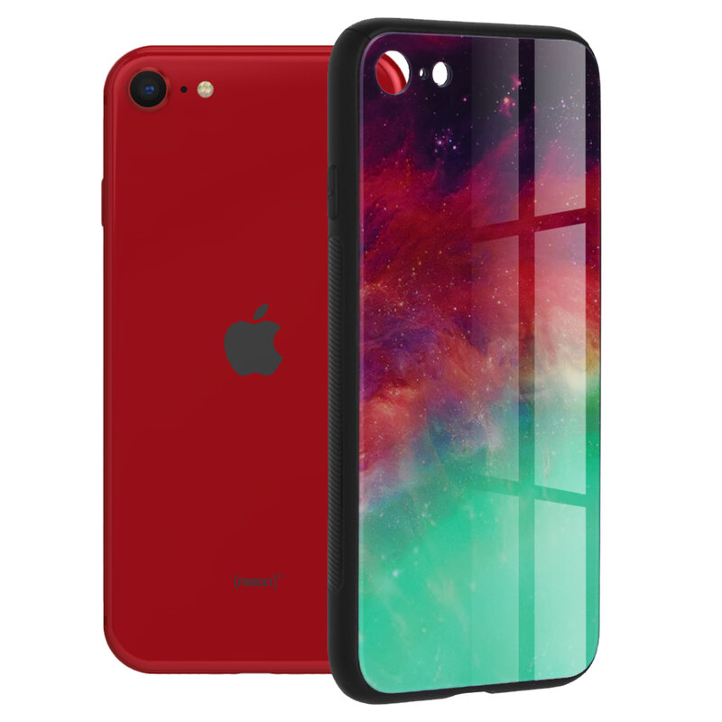 Husa iPhone SE 2, SE 2020 Techsuit Glaze, Fiery Ocean