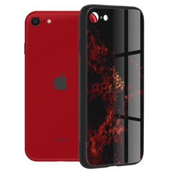 Husa iPhone SE 2, SE 2020 Techsuit Glaze, Red Nebula