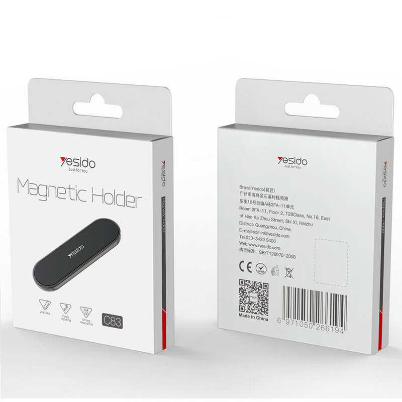 Suport telefon auto magnet Yesido C83, universal, gri