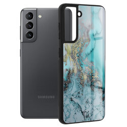 Husa Samsung Galaxy S21 5G Techsuit Glaze, Blue Ocean