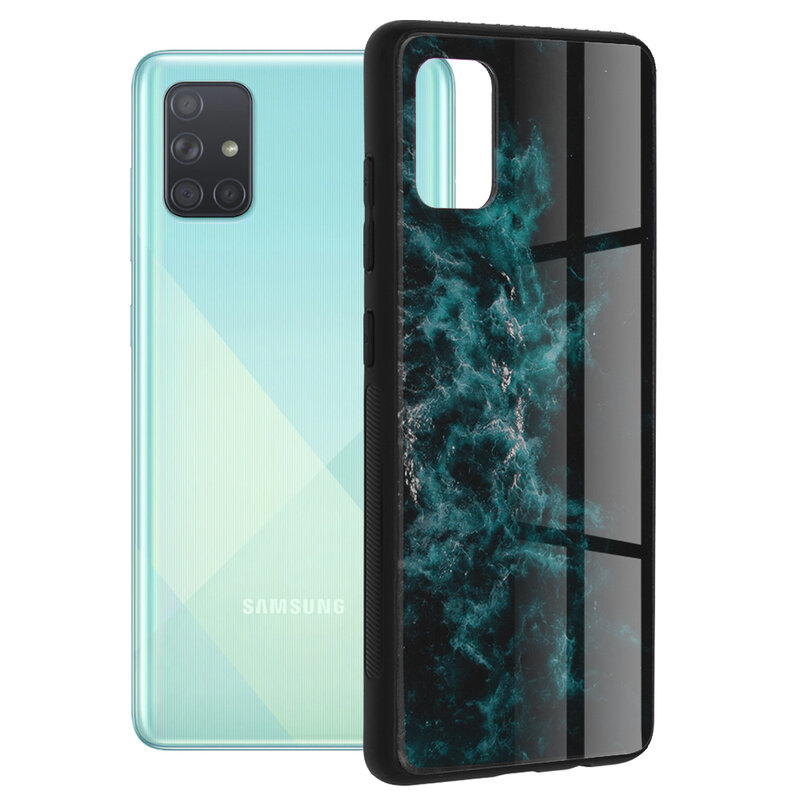 Husa Samsung Galaxy A71 4G Techsuit Glaze, Blue Nebula