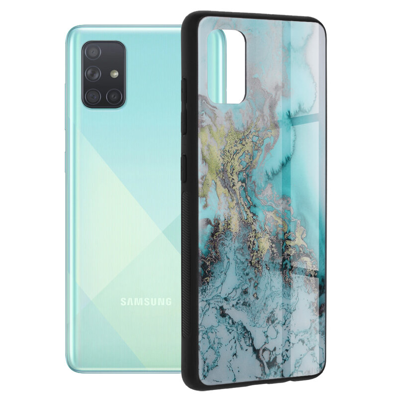 Husa Samsung Galaxy A71 4G Techsuit Glaze, Blue Ocean