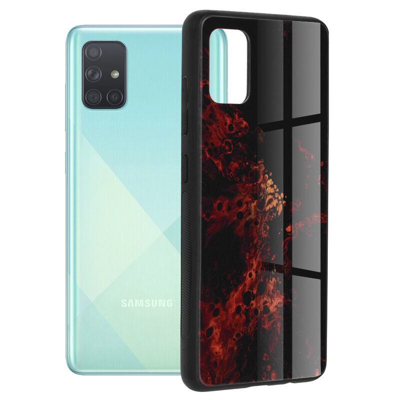 Husa Samsung Galaxy A71 4G Techsuit Glaze, Red Nebula