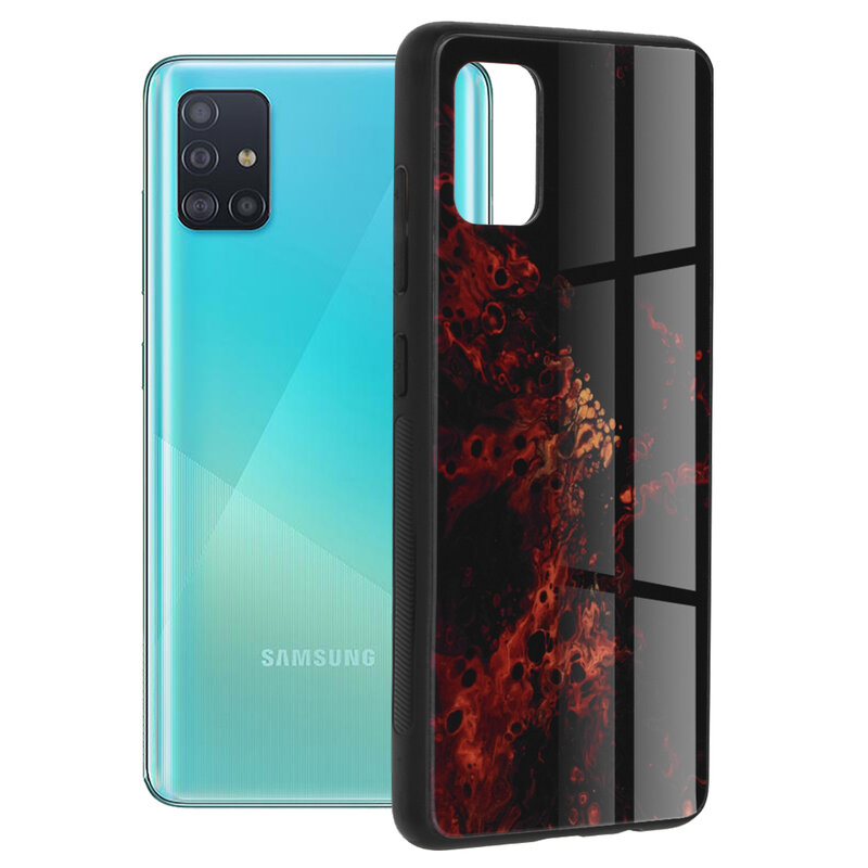 Husa Samsung Galaxy A51 4G Techsuit Glaze, Red Nebula
