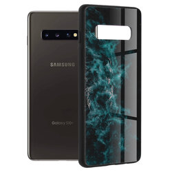 Husa Samsung Galaxy S10 Plus Techsuit Glaze, Blue Nebula