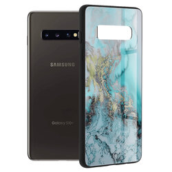Husa Samsung Galaxy S10 Plus Techsuit Glaze, Blue Ocean