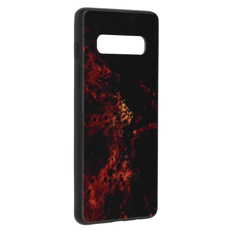 Husa Samsung Galaxy S10 Plus Techsuit Glaze, Red Nebula