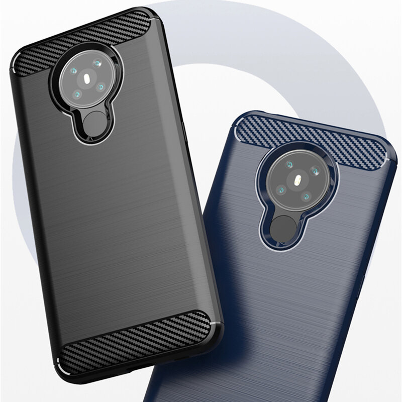 Husa Nokia 6.2 2019 Techsuit Carbon Silicone, albastru