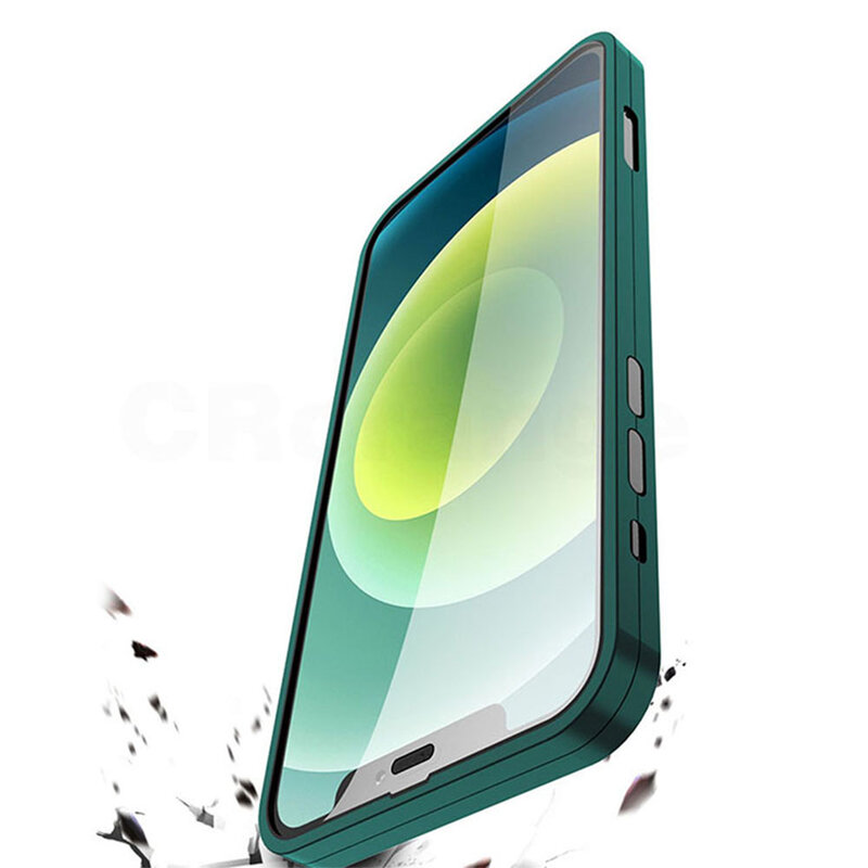 [Pachet 360°] Husa + folie iPhone 12 Pro Lito Full Body, verde