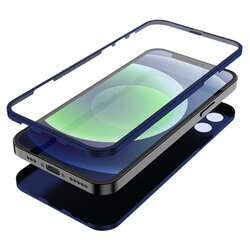 [Pachet 360°] Husa + folie iPhone 12 Pro Max Lito Full Body, albastru