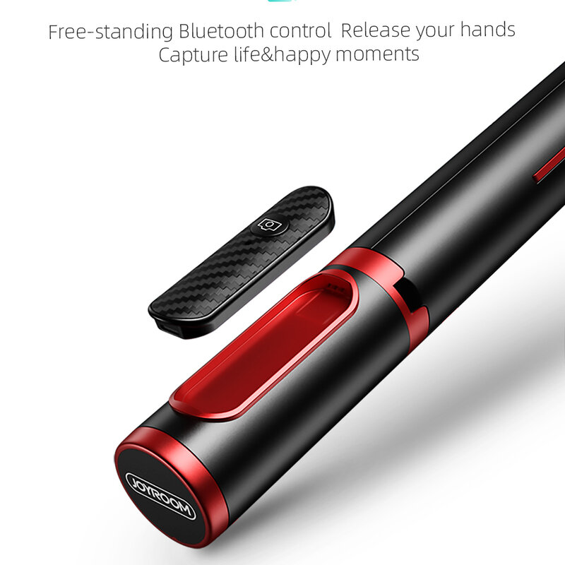 Selfie stick tripod JoyRoom, telecomanda Bluetooth, negru, JR-Oth-AB202