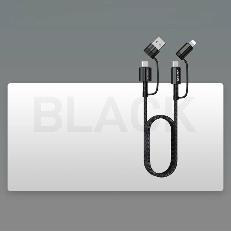 Cablu de date USB/ Type-C la Type-C/ Lightning JoyRoom G3, 60W, 1.8m, negru