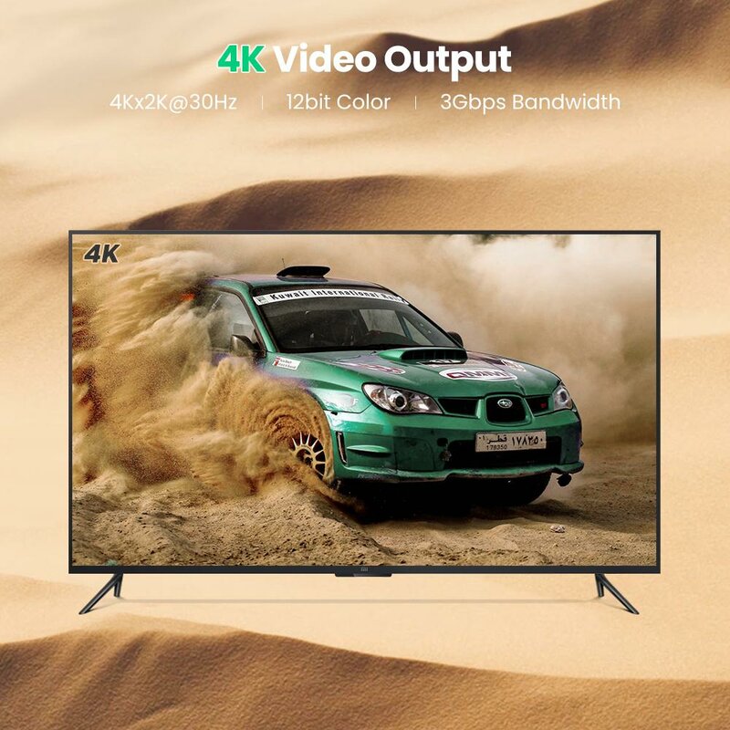 Adaptor DisplayPort la HDMI mama Ugreen, 4K@30 Hz, negru, 40363