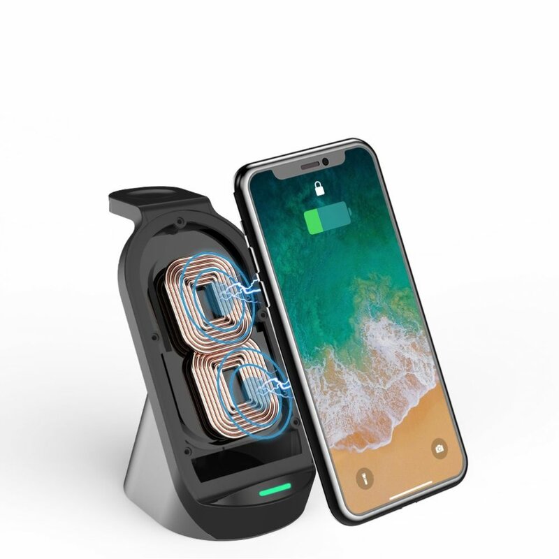 Statie incarcare wireless Apple Tech-Protect H18, Galaxy Buds, negru