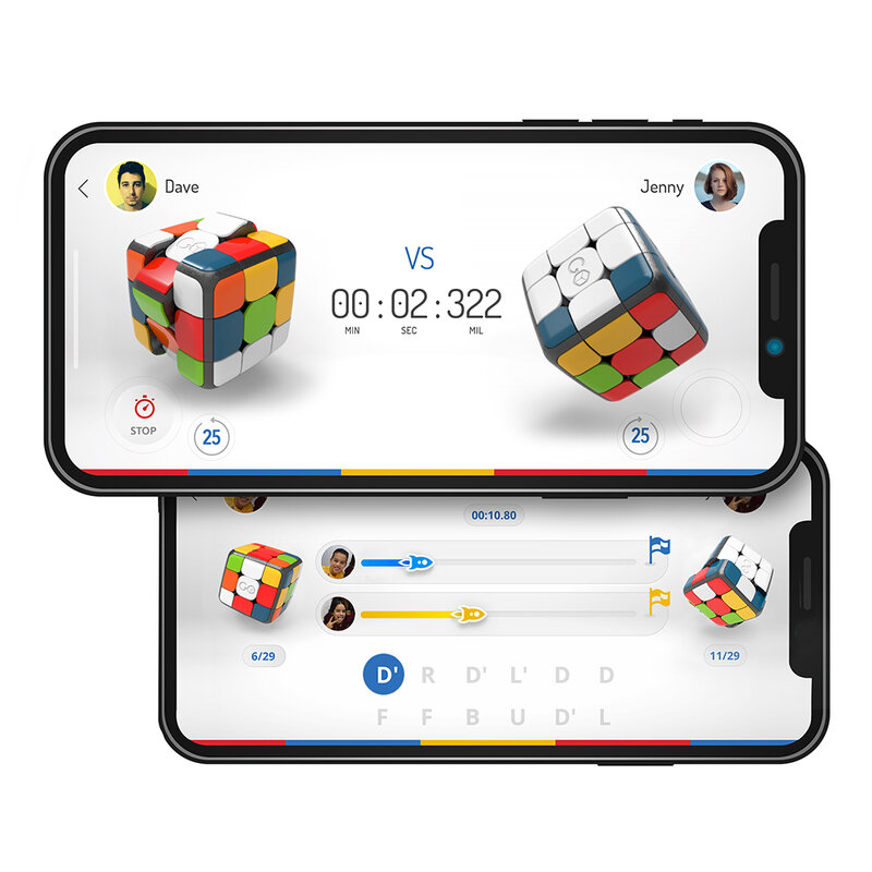 Cub rubik magnetic 3x3x3 profesional smart GoCube Edge, Bluetooth