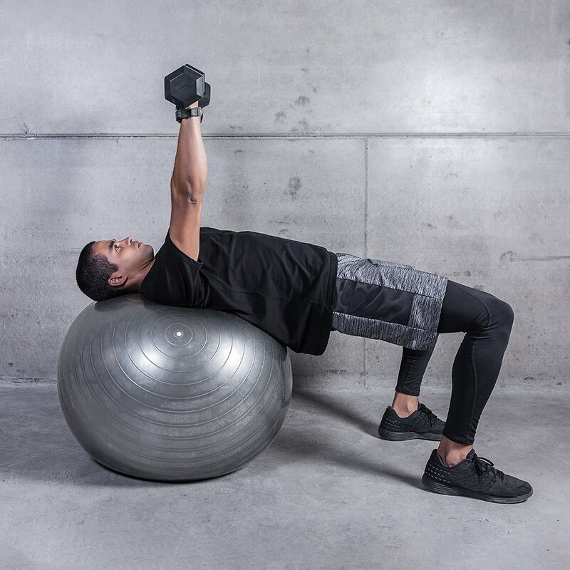 Minge gimnastica pentru recuperare fizica, fitness, yoga, pompa manuala, gri