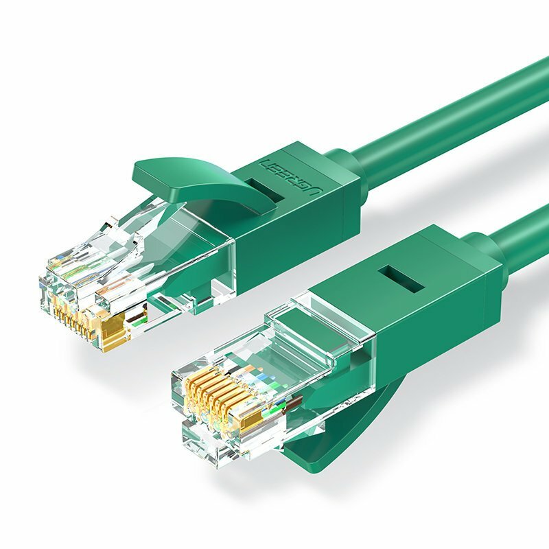 Cablu UTP Cat 6 RJ45 Ugreen, LAN 26 AWG, 1Gbps, 1m, verde, 80833