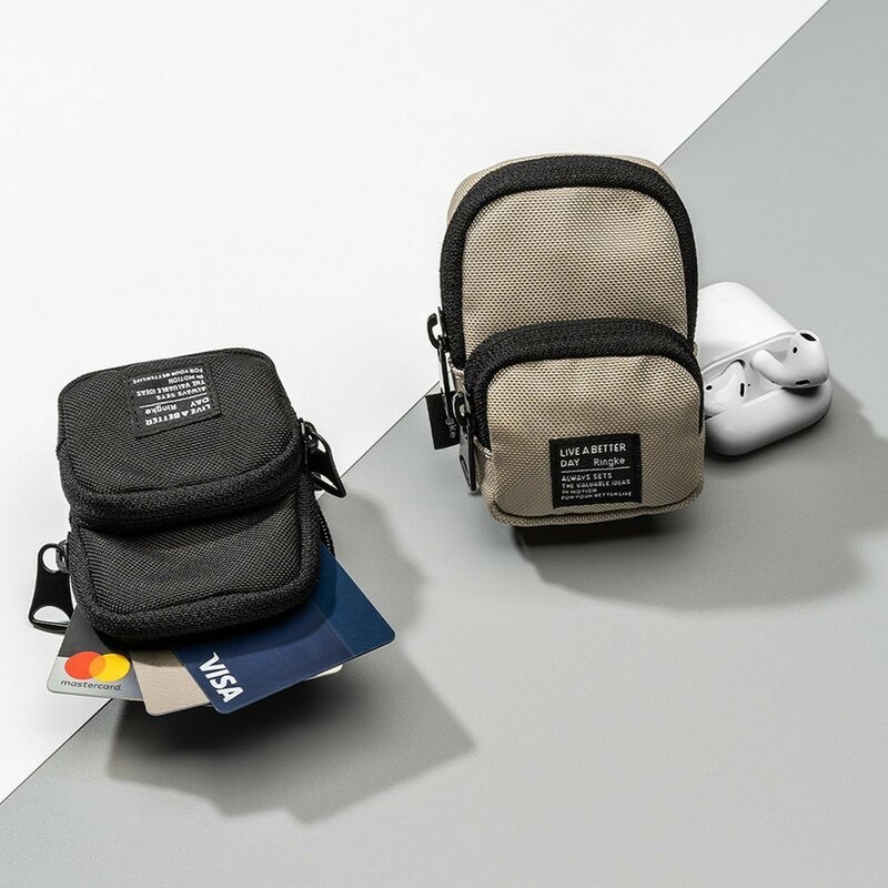 Gentuta earbuds universala Ringke Mini Pouch Two Pocket, negru