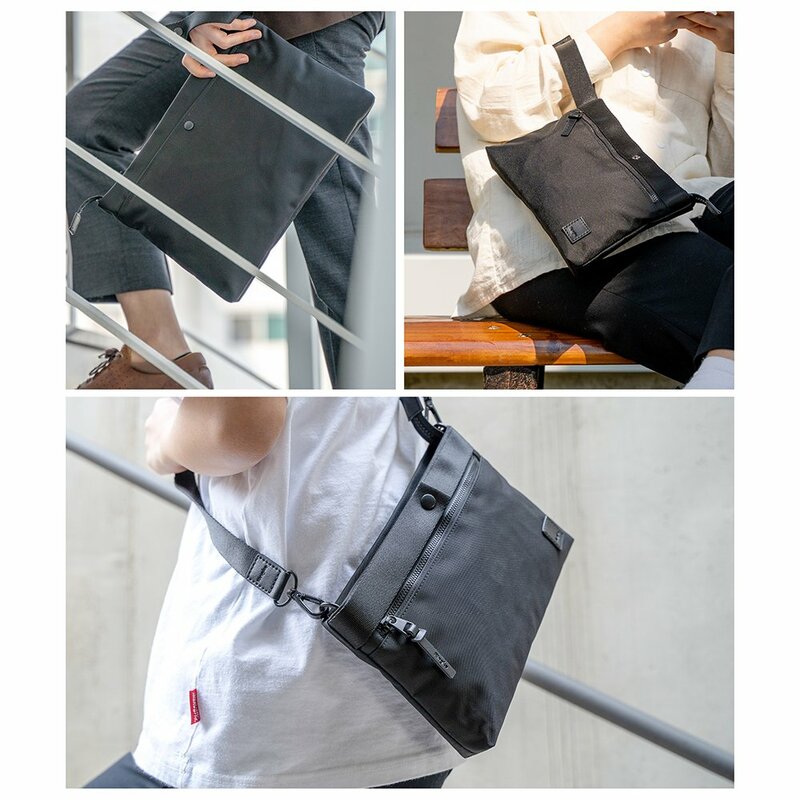 Geanta laptop 13 inch Ringke 2-Way Bag cu doua buzunare, negru