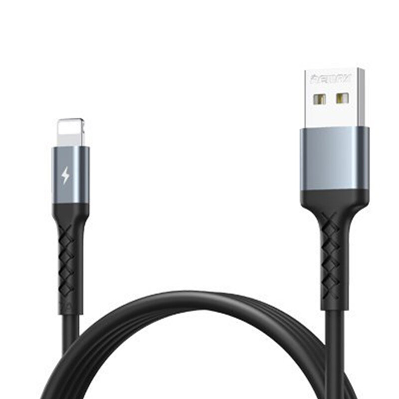 Cablu de date USB la Lightning Remax, 2.1A, 1m, negru, RC-161i