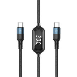 Cablu de date USB-C la USB-C Remax, PD60W, 1m, negru, RC-193a
