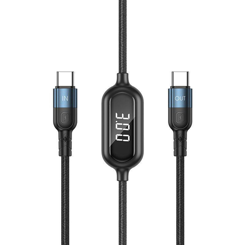 Cablu de date USB-C la USB-C Remax, PD60W, 1m, negru, RC-193a