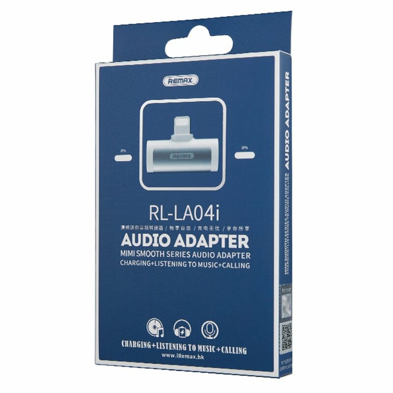 Adaptor audio iPhone Remax Lightning la 2x Lightning, negru, RL-LA04i