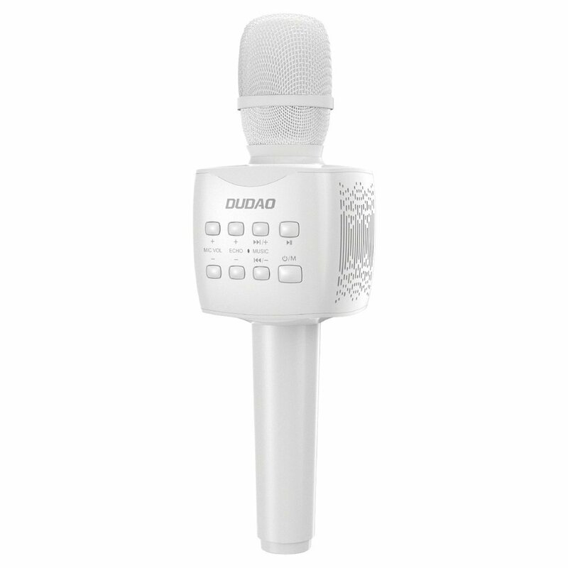 Microfon Bluetooth Dudao Y16S pentru karaoke, wireless, alb