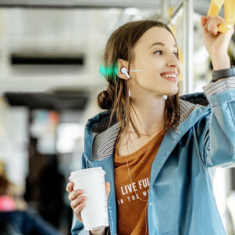 Casti wireless in-ear Tronsmart Apollo Air+, Bluetooth earbuds, alb