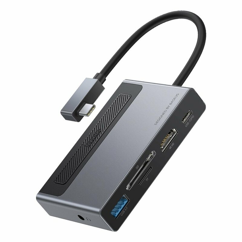 Hub USB-C la PD100W Baseus, HDMI, SD, TF, USB, Jack 3.5mm, CAHUB-DA0G