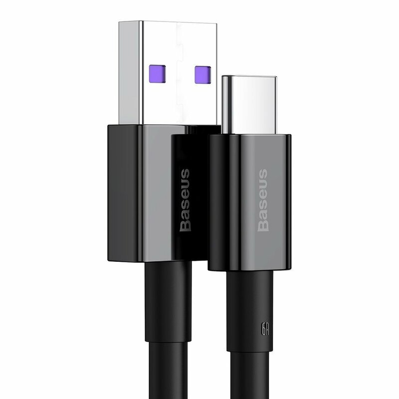 Cablu de date USB la Type-C Baseus, 66W, 2m, negru, CATYS-A01