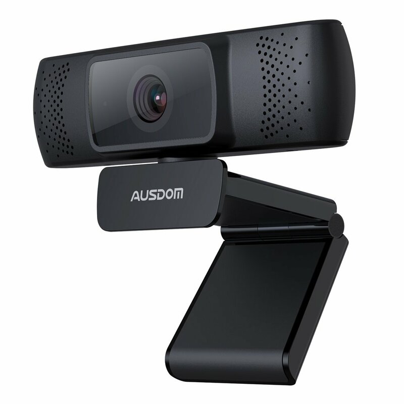 Camera web laptop cu microfon Ausdom AF640, Full HD 1080P, negru