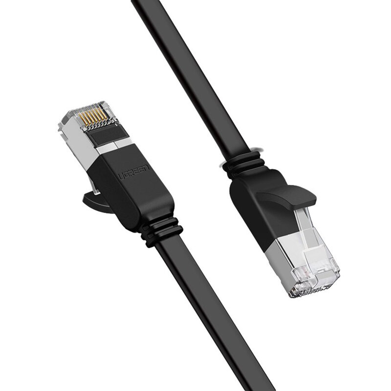Cablu Ethernet Cat 6 Ugreen, Patch cord UTP, 1Gbps, 0.5m, negru, 50183