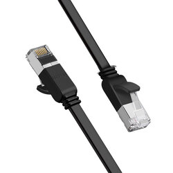 Cablu Ethernet Cat 6 Ugreen, Patch cord UTP, 1Gbps, 1m, negru, 50184