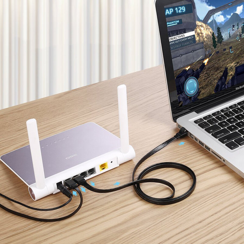 Cablu Patch cord Cat 7 Ugreen, STP LAN, 10Gbps, 1m, negru, 11260